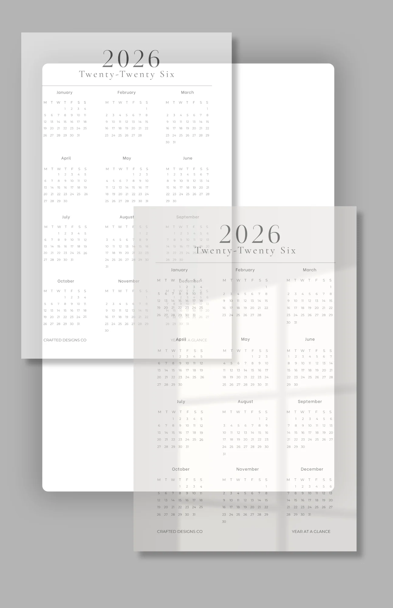 2026 Year At A Glance Dashboard - Image 3